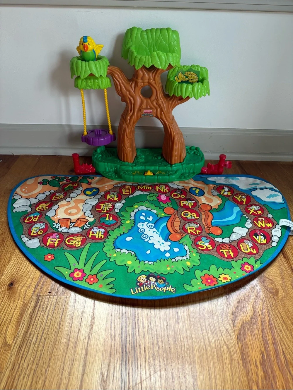 Fisher Price Little People Alphabet Zoo Tree Play Mat Letters Learning/Tested